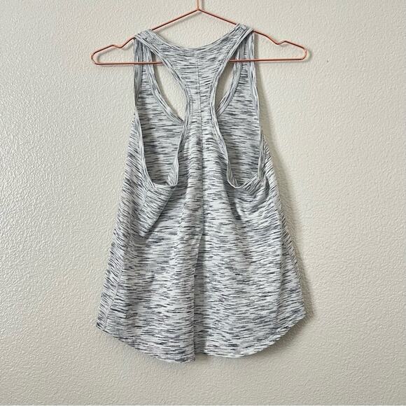 Lululemon Tie It Up Singlet Fly Away Tank Top Tiger Space Dye Black White - Picture 2 of 11